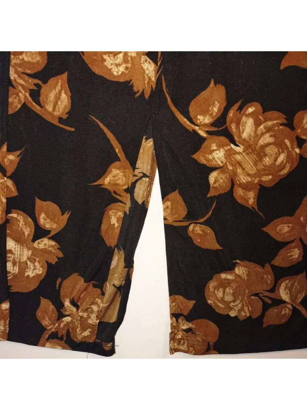 Frazier Lawrence Woman Floral Maxi Skirt -Black & Brown -Size L